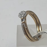 LADIES 10CT DIAMOND RING SET 3.7GMS Ring Size O / 7.5 US
